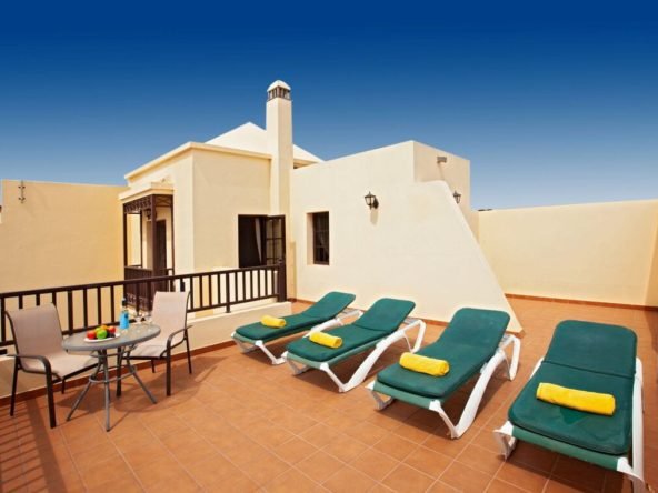 Sun Terrace - Villa Eileen - Sun Beds on Upper Terrace off Master Bedroom