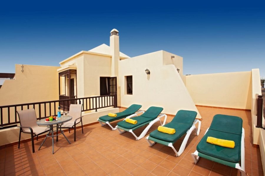 Sun Terrace - Villa Eileen - Sun Beds on Upper Terrace off Master Bedroom