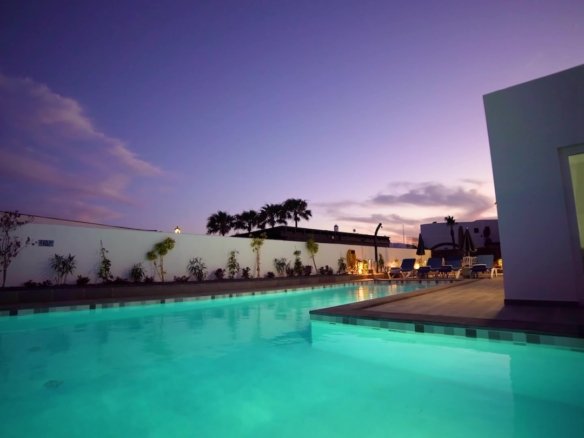 Villa El Cielo - Terrace and Swimming Pool at night